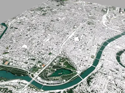 Cityscape Lyon France  3D model