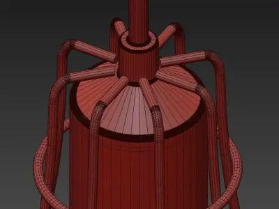 Lampara metal cage pendant lights 3D model