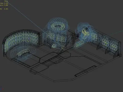 Machinery - repair shop interior 3D model