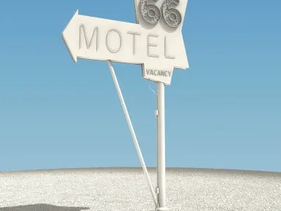 Motel Sign Free 3D model