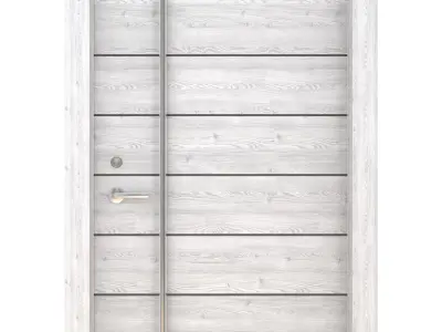 Door Collection-005 Gray Wood 3D model