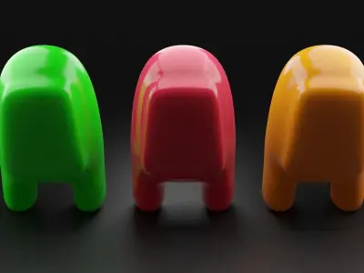 Among Us 3D Character Low-poly 3D model