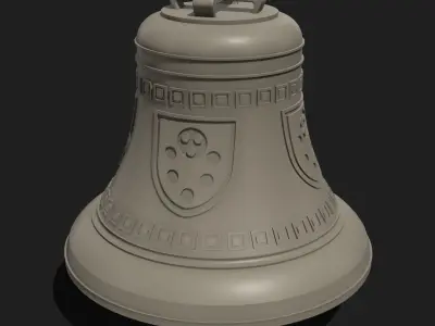 Church Bell with simplified House of Medici Coat of Arms  3D print model