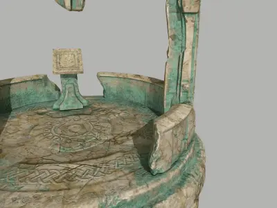 old temple  Low-poly 3D model