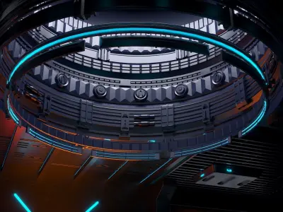 Sci-fi exhibition stand The Muse 3D model