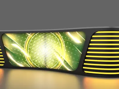 Studio news desk 3D model