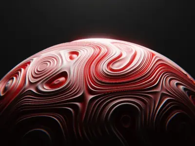 Chromatic Procedural Shader Sphere - Abstract 3D Design 3D model