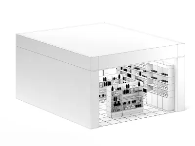 Cometics Store 3D Model 3D model