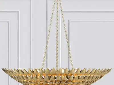Broche 8 Light Chandelier 3D model