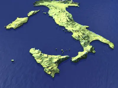 Italy 1 island of 3D model