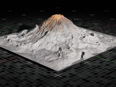 Volcano version 2 3D model