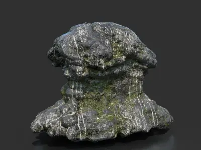 Low poly Stalactite Cave Modular Pack B2 2020 Low-poly 3D model