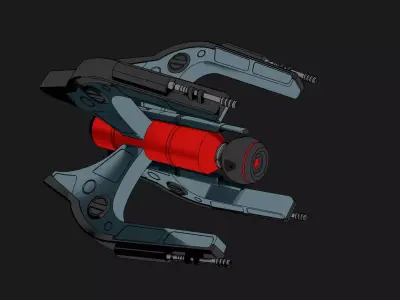 Stylized Spaceship made in blender 3D model