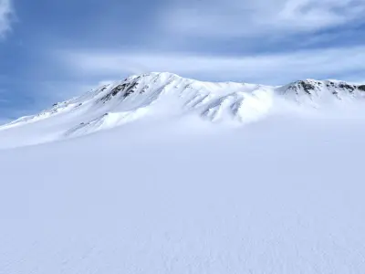 Snow Mountain 02 Low-poly 3D model