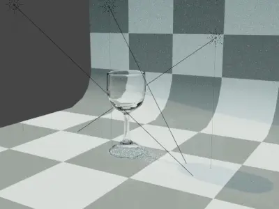 Glass wine Free low-poly 3D model