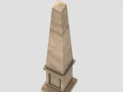 Minimalist Stone Obelisk  Low-poly 3D model