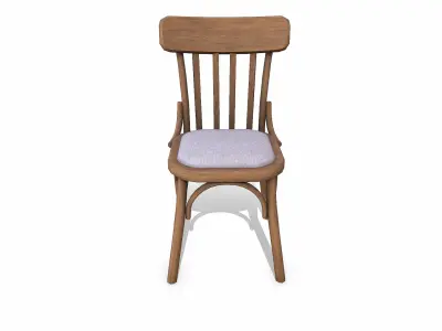  Old Wooden Chair 04 Low-poly PBR 