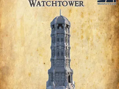 Dwarf Watchtower Tabletop Terrain 28 MM 3D print model
