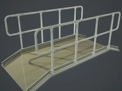 Industrial Platform PBR  Low-poly 3D model