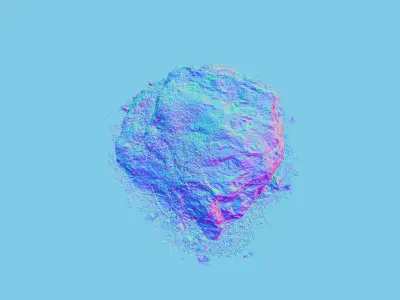 Mossy Forest Rock A Single Free 3D model