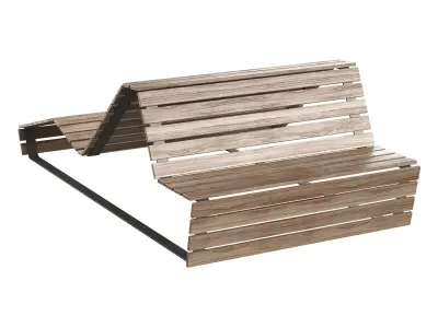 Park benches 3D model