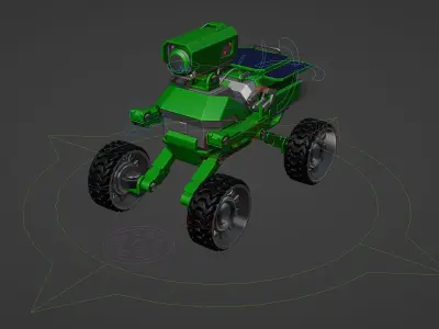 Mars Curiosity Rover Low-poly 3D model