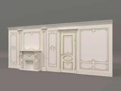 Wall Molding in Classic French style 29 3D model