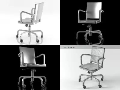 Hudson desk armchair 3D model