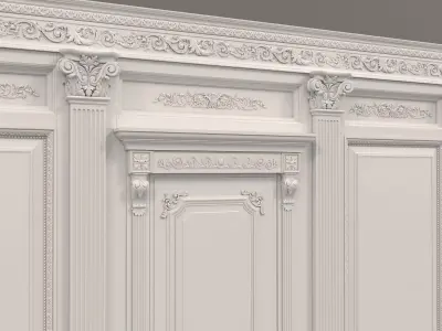 Wall Molding in Classic French style 3 3D model