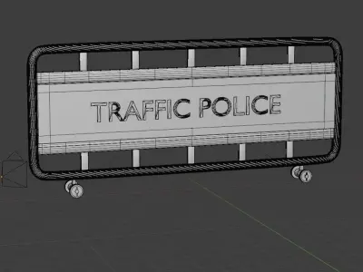 Road Barricade Game Ready 3d Model Low-poly 3D model