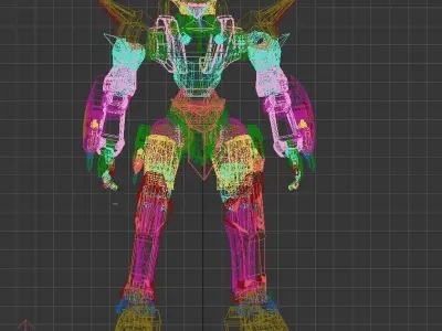 Cyborg Prototype Mecha Robot SciFi 3D model get