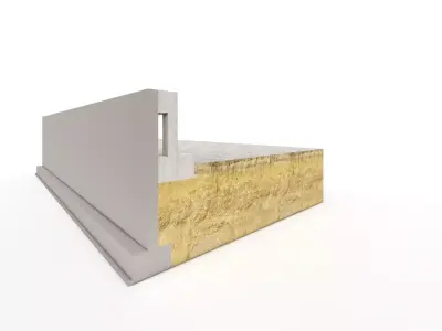 Wall Cross Section Insulation-Park wall detail-12 3D model