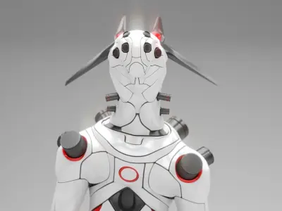 Bunny - Mecha character Low-poly 3D model