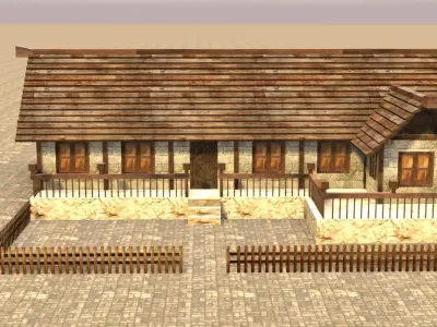 Medieval house sixteen 20 Low-poly 3D model