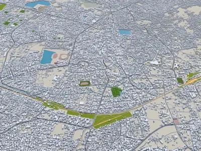 Jabalpur Madhya Pradesh India 30km Low-poly 3D model