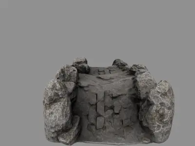 old bridge 010 Low-poly 3D model