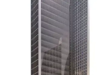 Dual Long And Thin Skyscraper 3D model