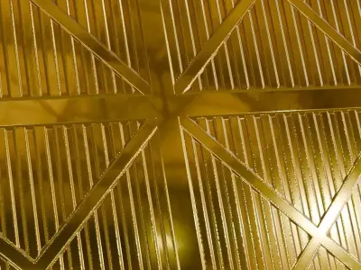 Full Gold Corrugated Metal PBR Seamless Texture