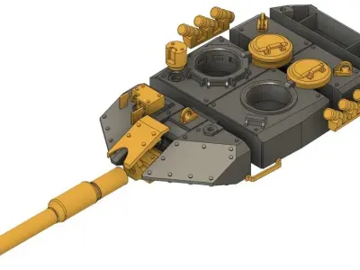 Extra Leopard Turrets - 28mm Sci-Fi 3D print model