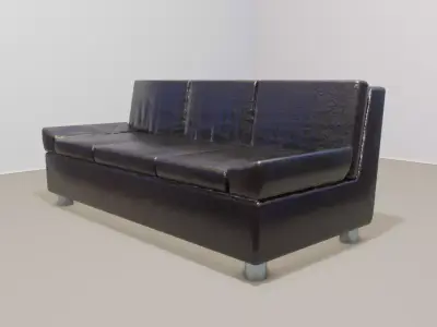 Leather Sofa Low-poly 3D model