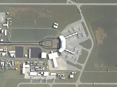 Lagos - Murtala Muhammed International Airport - LOS Low-poly 3D model
