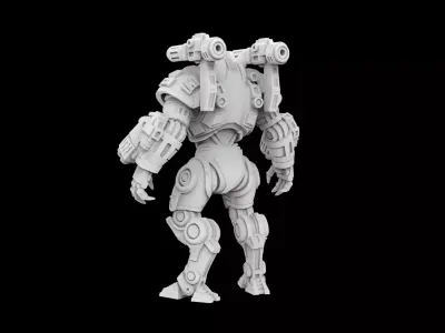 Sci-Fi Robot Assassin Printable 3D Character 3D print model