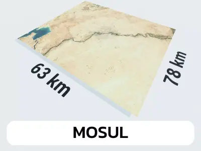 Mosul Iraq City Landscape 3D Model 3D model