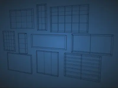 Low Poly City Sign Pack 1 - Cyberpunk Signs - Hong Kong - Low-poly 3D model