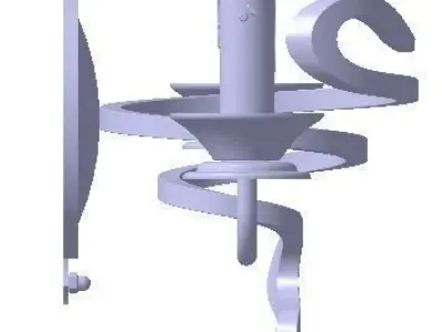 Snake lamp 3D model