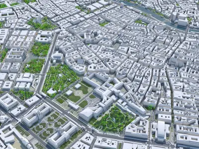 Vienna Downtown Austria Low-poly 3D model
