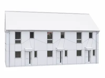 Neighborhood Houses P14 Low-poly 3D model