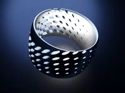 The WaveRing wall light with holes in it Free 3D print model