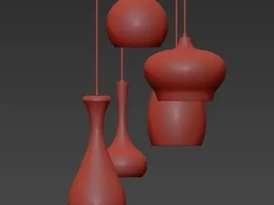 Hanglamp Drops  Wonen  Lighting 3D model