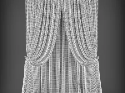 Curtain Low-poly 3D model 122